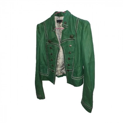 Just Cavalli green leather jacket size IT46