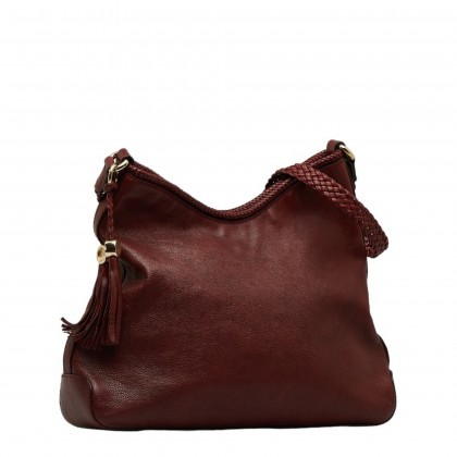GUCCI burgundy leather bag