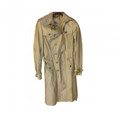 BURBERRY gold cotton belted trench coat size IT40