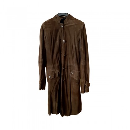 Calvin Klein brown suede coat size S