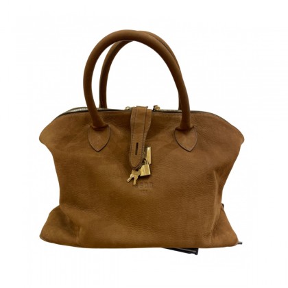GOLDEN GOOSE camel leather shoulder bag