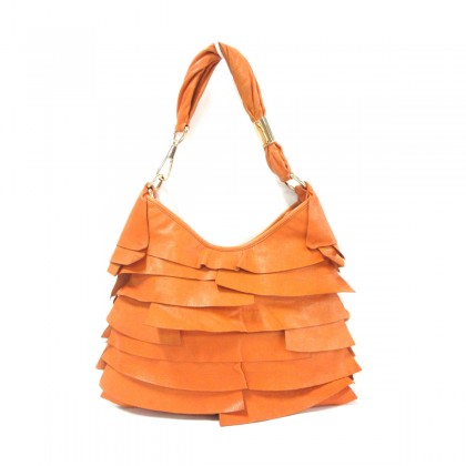 Saint Laurent orange leather Saint Tropez bag