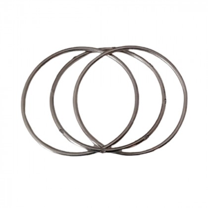 Steel Triple rings with Swarovski elements