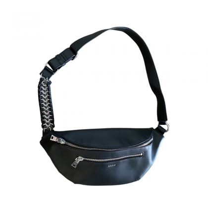 DKNY black leather bum/crossbody bag