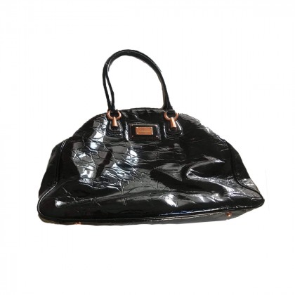 Rocobarocco black patent leather hand bag 