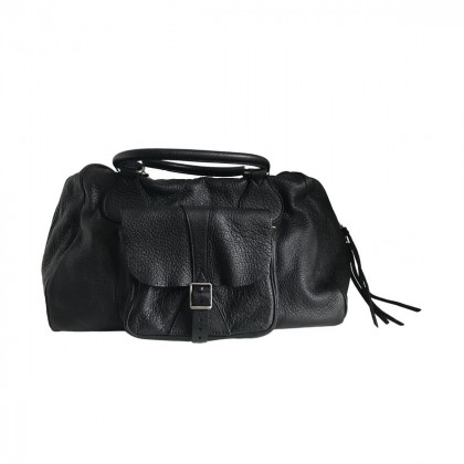 Balenciaga black leather Boston bag 