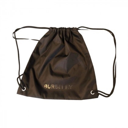 Burberry black drawstring polyester backpack