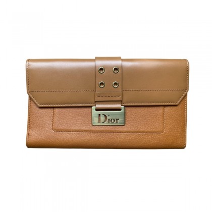 Dior street chic camel leather wallet
