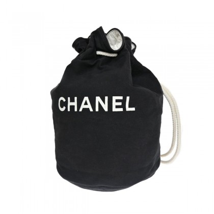CHANEL cloth Drawsrting Shoulder Bag/Backpack