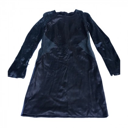 American Retro Black Leather dress