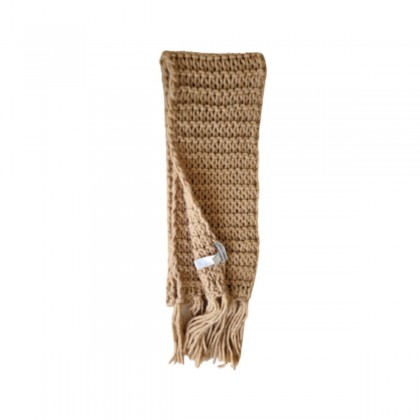 DOLCE & GABBANA camel wool long scarf