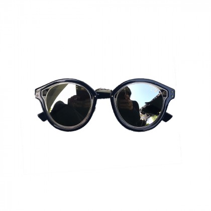 Christian Dior Navy Blue Mirror Sunglasses 