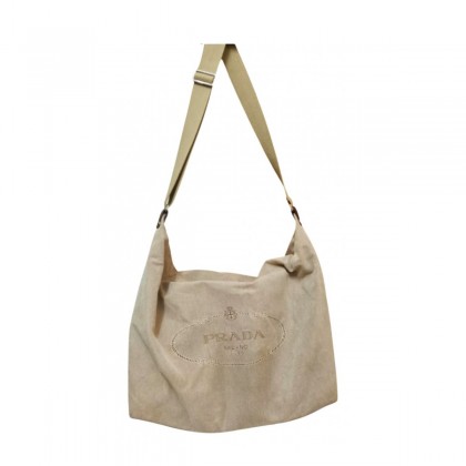 Prada large beige cloth bag 