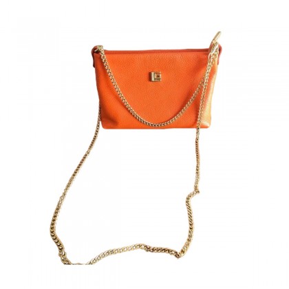 GUY LAROCHE orange leather bag