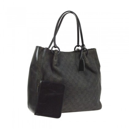 Gucci GG black canvas tote bag