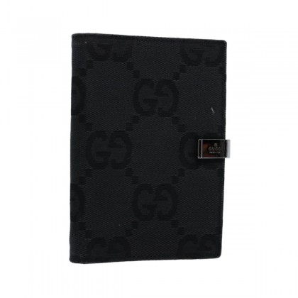 Gucci day planner cover in black GG canvas 