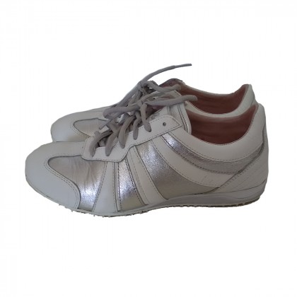 D&G silver/white leather sneakers size IT36