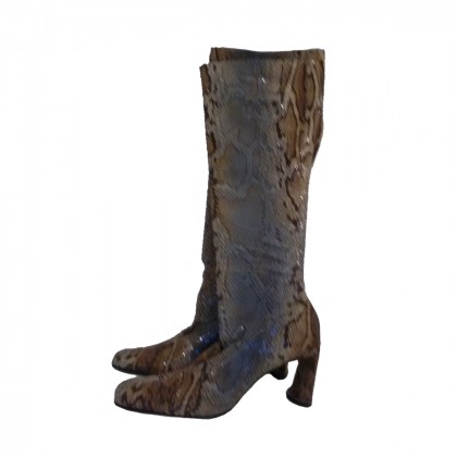 Elasticated Snake print boots size 38