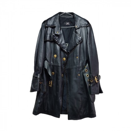 Black leather jacket size IT 46