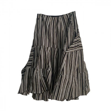Lily Petrus black grey stripped skirt size IT 40