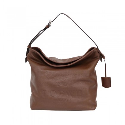LOEWE brown leather shoulder bag