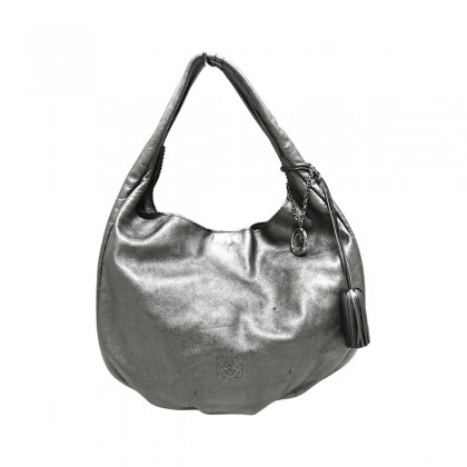 Loewe silver napa leather shoulder bag 