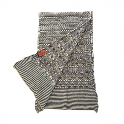 Missoni multicolor knitted wool scarf