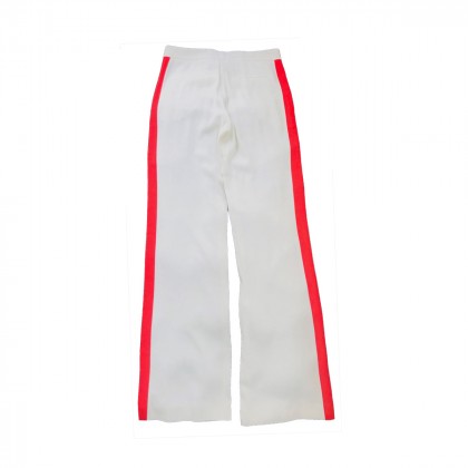 MSGM WHITE AND RED TROUSERS