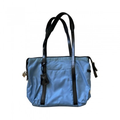 PRADA light blue nylon shoulder bag 