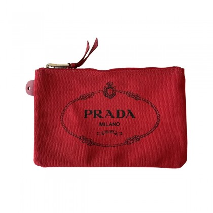 PRADA red cloth clutch bag BRAND NEW 
