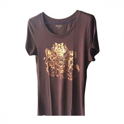 Juicy Couture t-shirt in brown with gold stamp