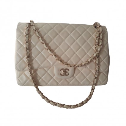 Chanel Beige leather Jumbo flap bag
