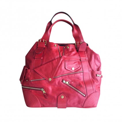 Alexander McQueen Faithful red leather tote bag