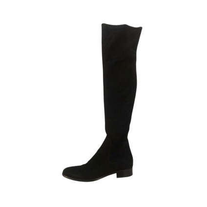 Prada black suede over the knee boots size 37.5