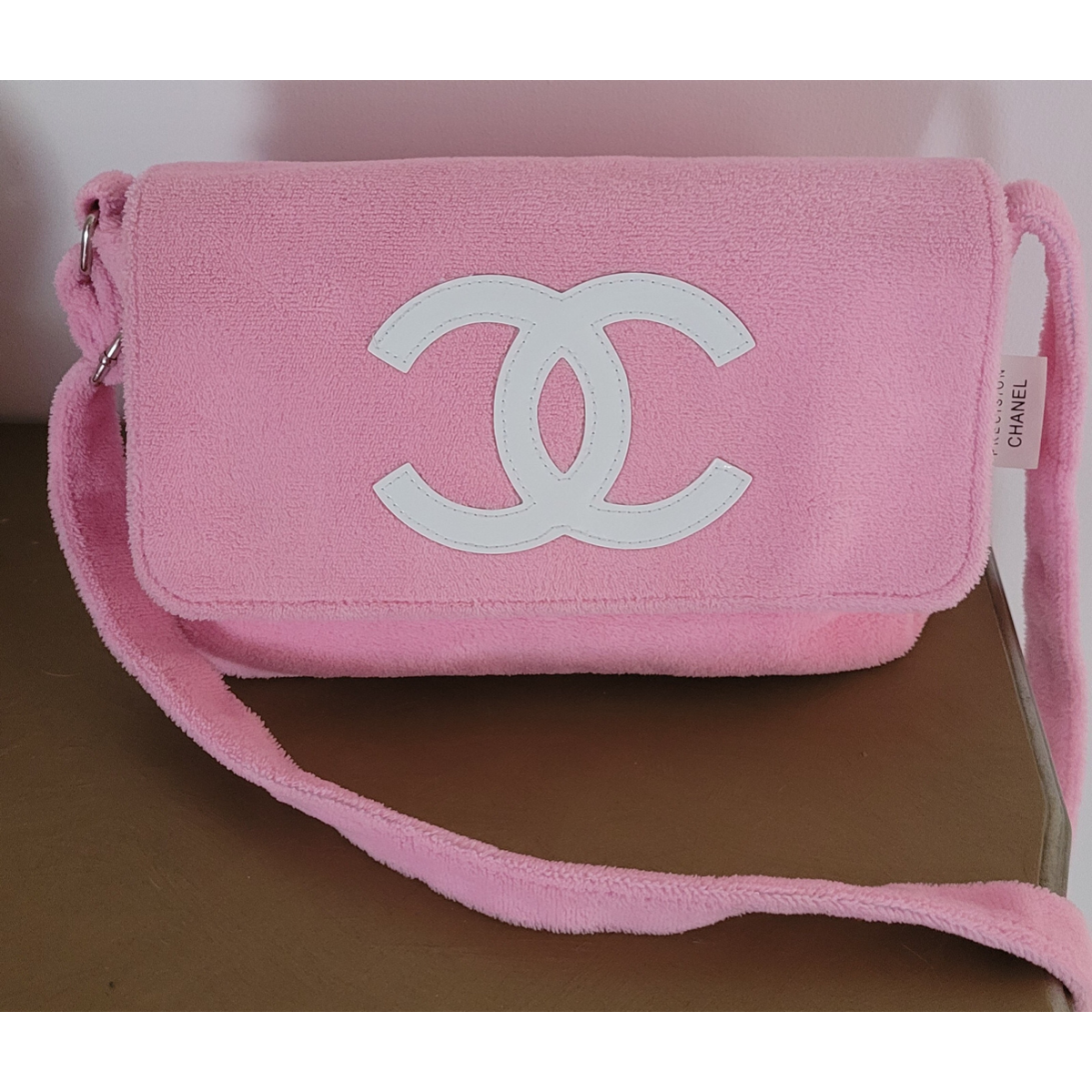 Chanel Precision Pink Terry Cloth Bag Brand new