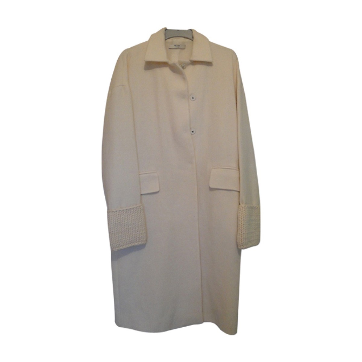 PRADA CASHMERE OFF WHITE COAT